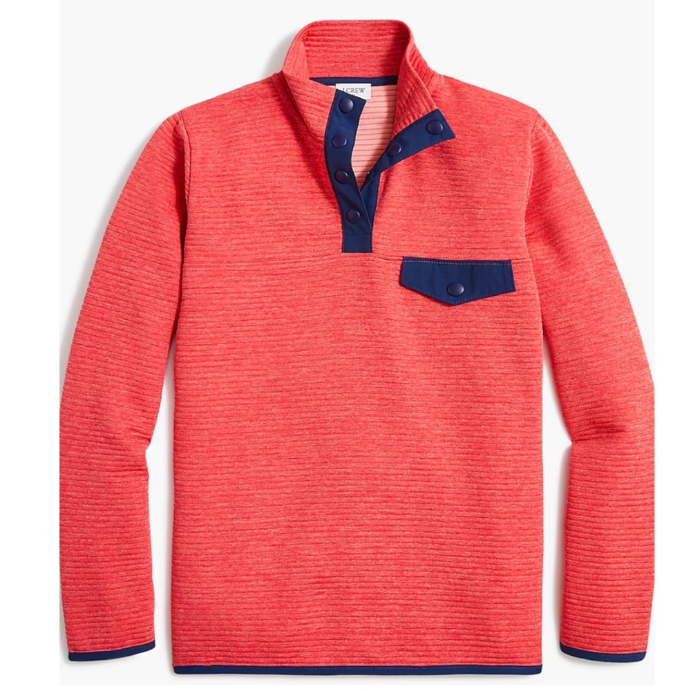 J.Crew Quilted Snap Front Pullover